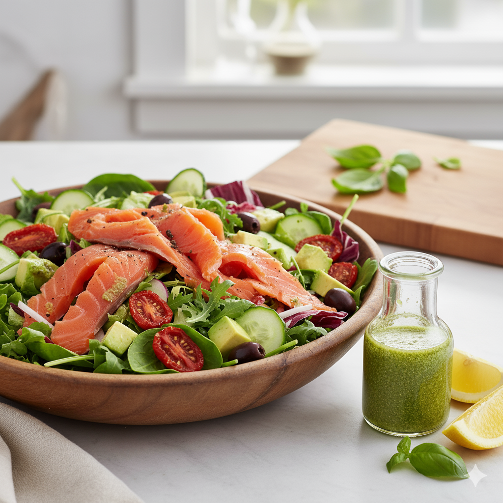 Ensalada de Salmón Ahumado Braten: Ligera, Saludable y Llena de Sabor